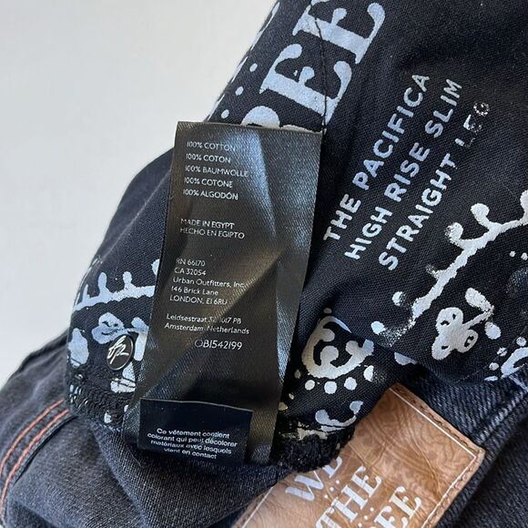 Free People PACIFICA STRAIGHT LEG JEAN | WORN BLACK 25 - Picture 6 of 13